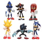 6PS D2 Sonic The Hedgehog,Sonic Toys,Action Figures,Party Supplies Decorations,Sonic Character Toy Series or Gifts for Children of Sonic The Hedgehog Fans