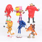 6PS D4 Sonic Toys,Sonic The Hedgehog,Action Figures,Party Supplies Decorations,Sonic Character Toy Series or Gifts for Children of Sonic The Hedgehog Fans
