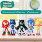 Sonic Action Figures,Sonic Toys,4.8 inches Tall Sonic The Hedgehog,Perfect Kids Gifts （Pack of 5）
